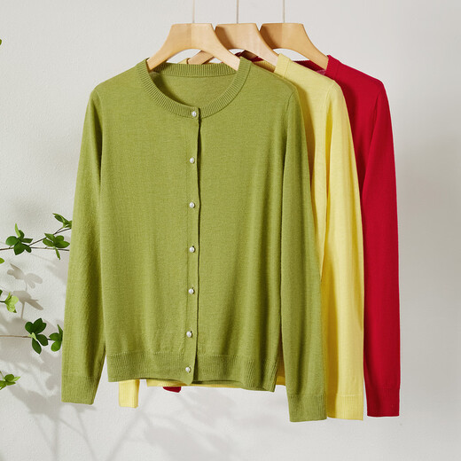 Jinju [venta caliente] primavera y otoño clásico clásico cárdigan lana mezcla suéter de tejido tejido aire acondicionado