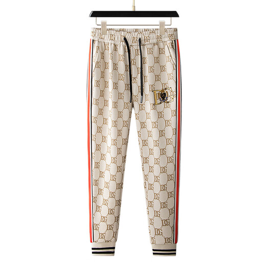 Aoshengte High-End European Trendy Casual Hosen für die Frühlings- und Herbst-Slim-Sporthose für Männer für Jugendliche atmungsaktive Hose für Männer Khaki 32