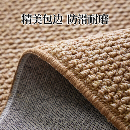 Yijian cat-scratch-proof Japanese-style carpet bedside blanket living room sofa bedroom room bedside bay window studio floor mat for photo taking camel 80*120cm