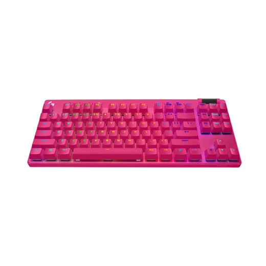 Logitech (G)PRO X TKL/PRO X TKL RAPID Wireless Bluetooth Wired Professional E-sports Game Colorful Backlit Mechanical Keyboard PRO X TKL Pink Three-Mode (Tea Roll)