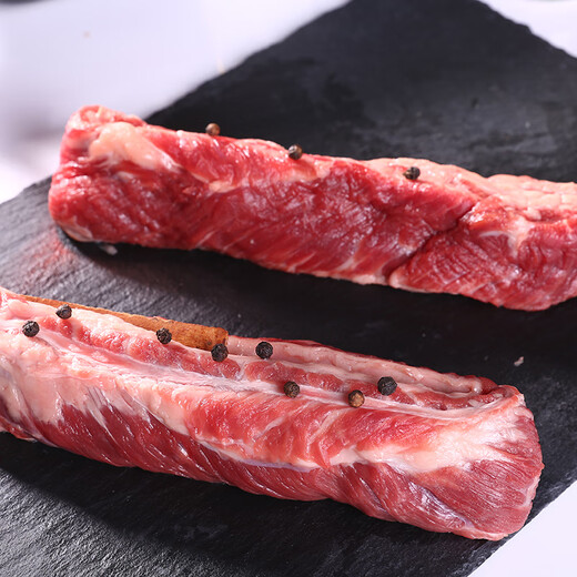 伊赛国产谷饲黄牛 原切去骨牛肋条2斤 清真生鲜牛肉烧烤炖煮