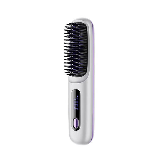 RURE Germany wireless hair straightening comb negative ion hair care does not damage hair wireless portable straightening and curling dual-use fluffy splint for men and women high skull lasting styling white LCD display丨three-level adjustment丨intelligent constant temperature hair care