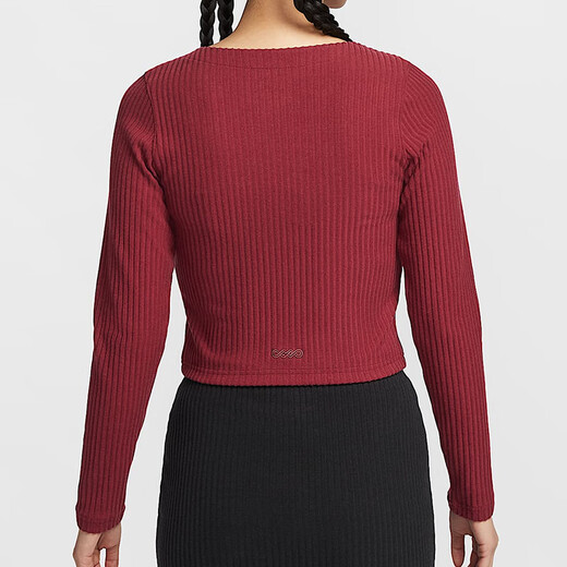 耐克（NIKE）长袖T恤女装2025春季新款运动服针织修身圆领打底衫HV8459-677 HV8459-677本命年红 M
