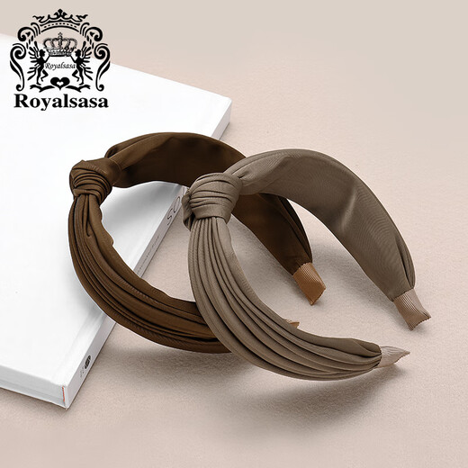 Royal sasa Korean autumn and winter hair hoop simple cross-knotted wide-brimmed face wash headband pressed hair women's headwear