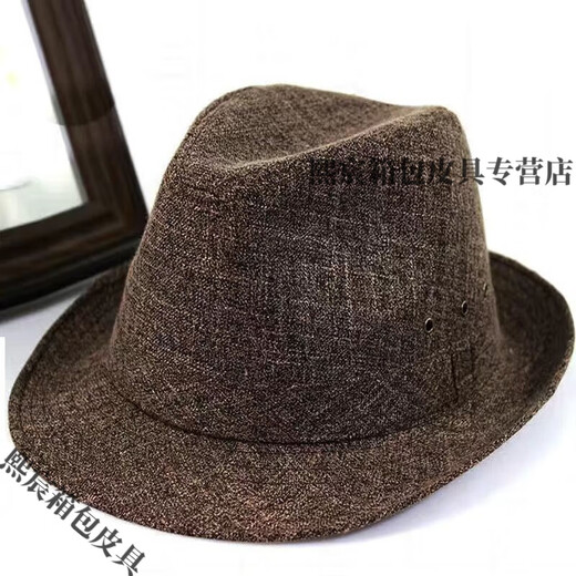 Qian Lianyu painter's doctor's hat men's hat summer short brim hat sunshade sun hat breathable and refreshing cool hat for middle-aged and old outdoor linen style coffee color - adjustable hat circumference (56-59) 59 yards - adjustable hat circumference (58-59cm)