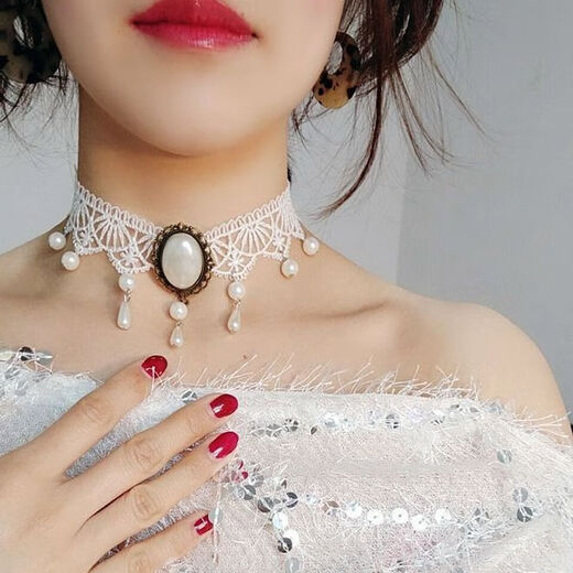 
Cross-border accessories for women neck strap palace gothic hot girls necklace lace necklace choker clavicle chain necklace retro SC6623