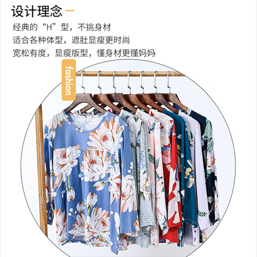 Jun Yanfei Pajamas de verano para mujeres 2025 Nuevo estilo de primavera y otoñal Seda de alta gama Exterior de algodón delgado de algodón largo Top [Jin de 2 piezas de una sola pieza] 5157+5155 4xl Recomendación 135-160Jin [Jin equivale a 0.5 kg]