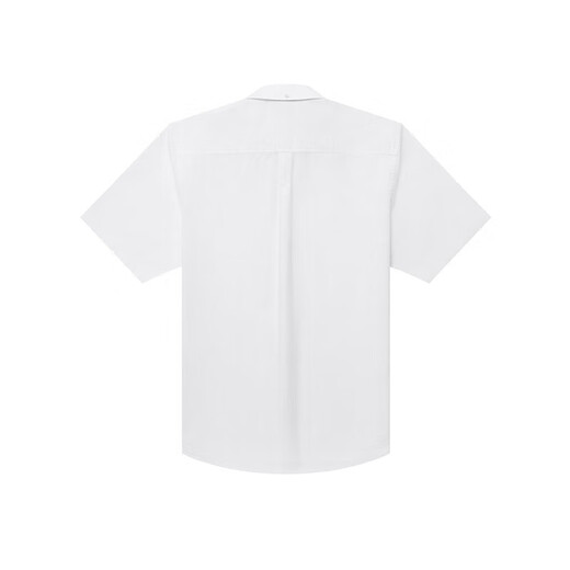 哈吉斯（HAZZYS）男装 2025夏季休闲小狗Logo牛津纺宽松短袖衬衫男ATCZK1CBX99