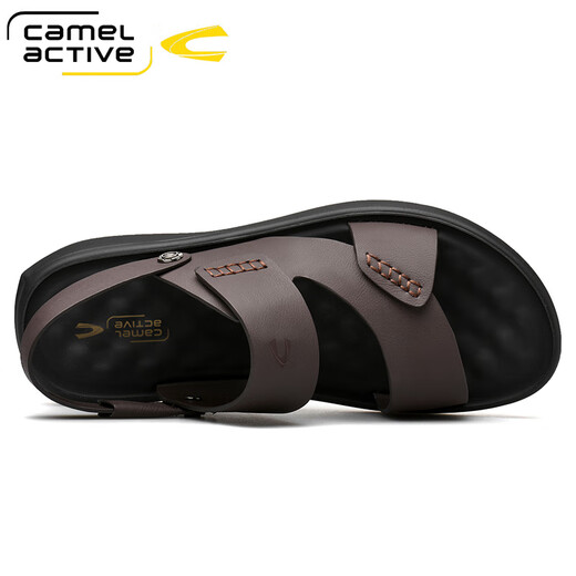 
Camel dynamic sandals men's toe layer cowhide two-wear beach shoes men's outdoor fashion men's shoes summer new product trendy stream shoes men 698 brown 40 standard leather shoe size