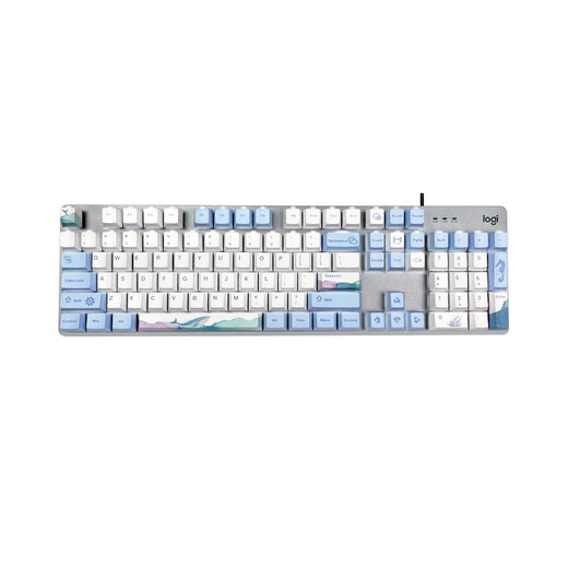 罗技（Logitech）K845机械键盘 游戏键盘 办公键盘有线全尺寸办公家用背光电竞吃鸡键盘 K845-茶轴-鲸落