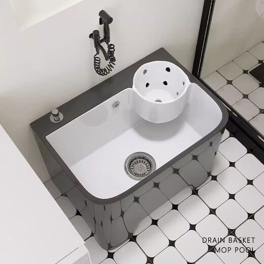 Nordic Grey Homeving Ceramic Bool Bool с дренажной бассейной для бассейна.