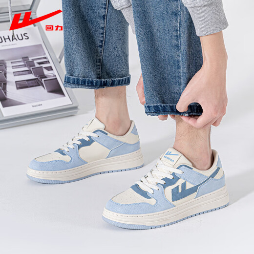 Pull back men's shoes 2024 spring and summer new style burst pattern trendy comfortable sports sneakers men's versatile student casual shoes men's water lake blue 42