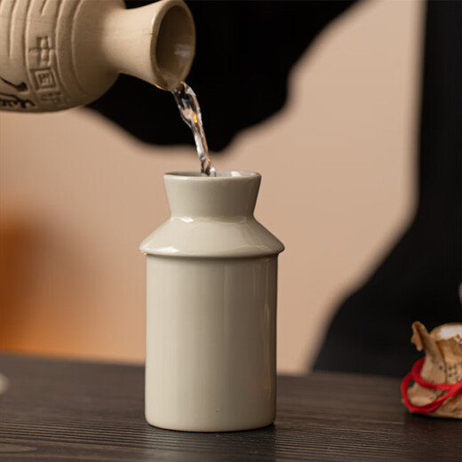 Xiyuanji wine warmer ceramic scalding wine warmer pot yellow wine warmer pot two liang white wine hot wine pot household new style vegetable gray Yuanyue wine warmer set simple package