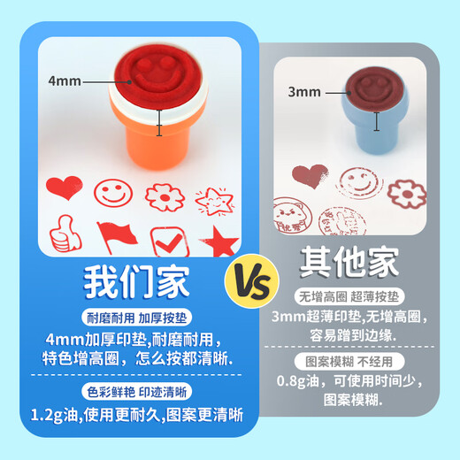西玛（SIMAA）儿童礼物奖励 印章学生玩具老师鼓励卡通小印章礼物教学奖励印章学习用品10个/盒 23464