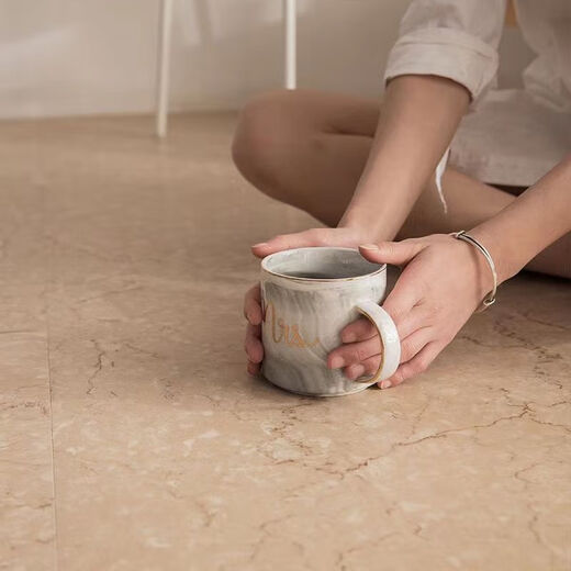 Thickened self-adhesive flooring cement floor leather direct flooring waterproof floor tiles sticker household wear-resistant floor mat 6627 stone pattern wear-resistant 60*60/piece