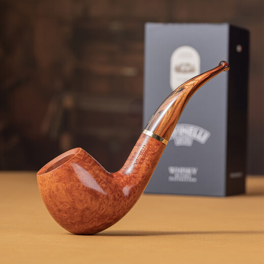 
Sharphan (SAVINELLI) Italian heather pipe whiskey flavor P467 hand filter imported high-end pipe gift [677 bucket type brandy bend bucket large size]
