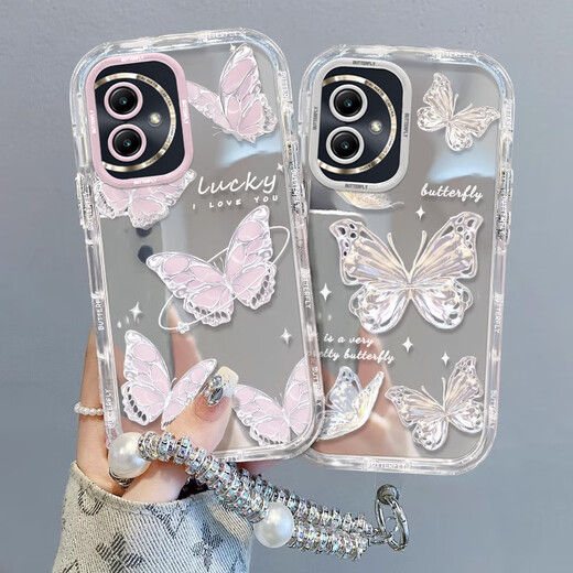 
My choice is suitable for Honor 100 mobile phone case 90pro new 80GT mirror ins style 70 all-inclusive butterfly 60SE bracelet 50 small fresh 30S creative anti-fall 20 youth version protection soft k846 blue butterfly + bracelet Honor 30 Pro