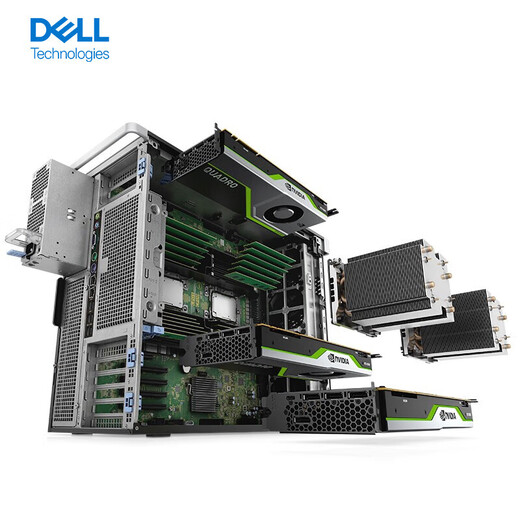 戴尔（DELL）Precision T7920塔式图形工作站台式机 服务器深度学习台式电脑DeepSeek部署 定制款HT11I 2个金牌6230R(52核 2.1GHz) 128G 1T固态+8T 