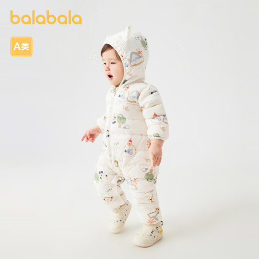 Balabala baby light down jacket baby boy and girl jumpsuit winter 2025 style cute and fashionable 208425120205