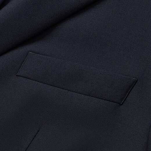 Qipai woolen suit men's autumn and winter new business professional formal suit suit groom wedding suit navy blue F style material subject to the tag L (175) B48