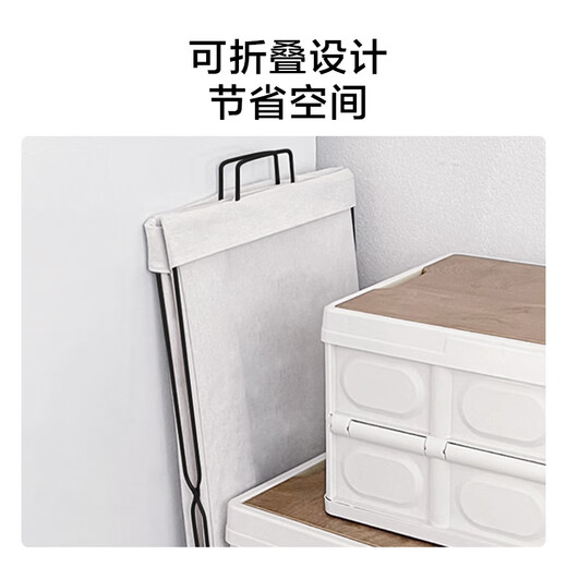 Made in Tokyo, foldable dirty laundry basket, Japanese style clothes storage basket, gray