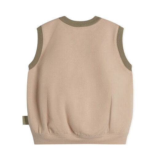 Jnby par jnby jiangnan tissu bébé coton coton élastique gilet décontracté contraste couleur mignon garçons et filles bébé yo8510890 671 / poudre gris 100cm