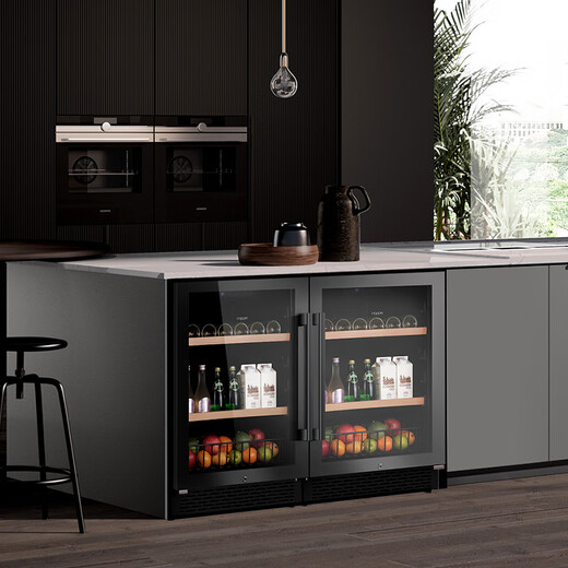 Nappe ice bar air-cooled frost-free refrigerator ice bar home wine cabinet first-class energy efficiency constant temperature wine cabinet tea small refrigerator refrigerated fresh cabinet fruit drink can be embedded in the ice bar wine cabinet independent embedded dual-use ice bar double (first-class energy efficiency) 300L