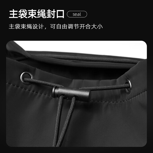 MUCILAGE KNOW新款双肩包男潮流休闲牛津布背包大学生书包大容量旅行包男 黑色