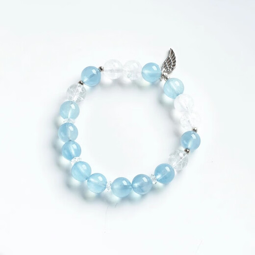 BOSFRU special-shaped aquamarine crystal bracelet, small fresh and sweet girl's bracelet, ins style gift for girlfriend and best friend, suitable for clean hands with a circumference of 14cm