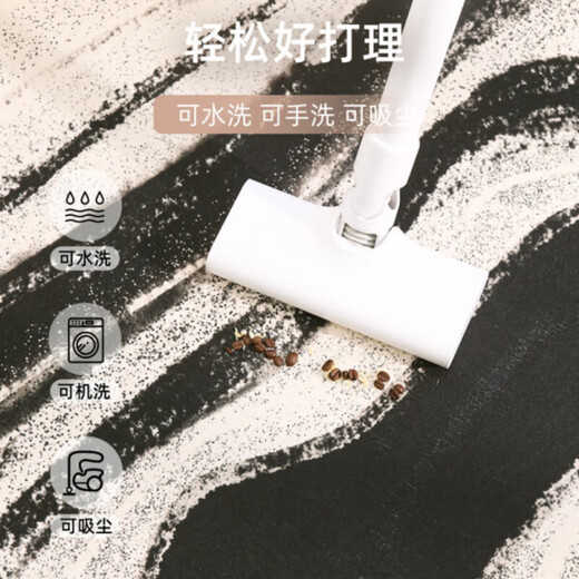 珍诗奴2024新款免洗可擦客厅地毯个性侘寂风卧室茶几毯加厚潮流地垫 温婉-15862 160cm*230cm （适合2-3人沙发）