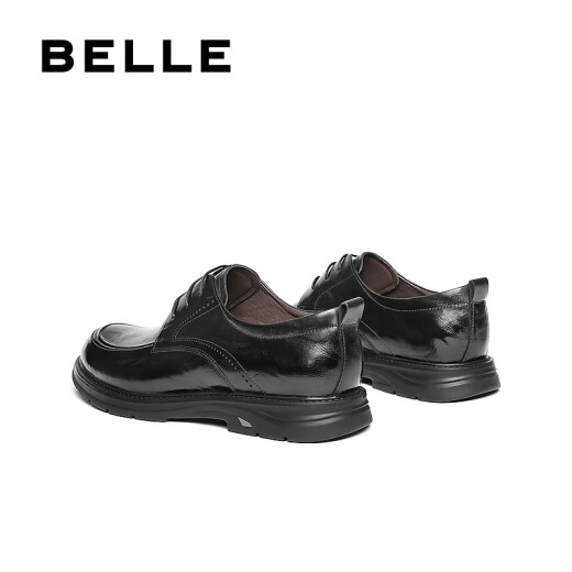 Belle Workplace Commuter Business Leather Shoes Men's 2025 Spring New Cowhide Classic Официальная обувь 8QC01AM5 Black 40 (250 мм)