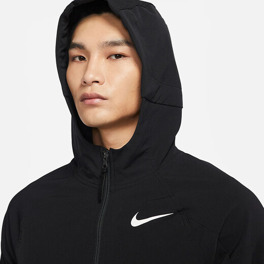 NIKE Men's Spring and Autumn Hooded Jacket Casual Sports Trendy Versatile DQ6594-010 Black L