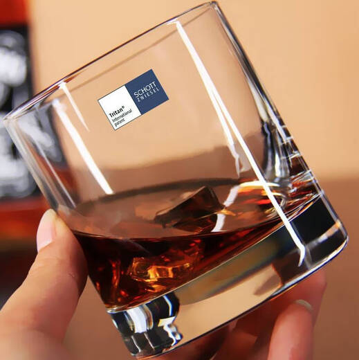 咏幻肖特水晶玻璃洋酒杯XO杯绿茶杯威士忌杯啤酒杯 2个圆身薄款400毫升12807 0ml 0