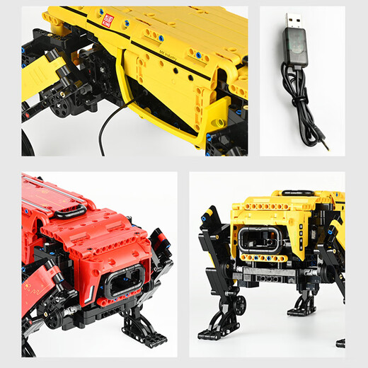 Kratzer Kinder intelligenter Programmierung Fernbedienung Bionic Mechanical Dog Puzzle Zusammengebildete Bausteine Kinderspielzeug Roboter 15053 Spinnenroboter - Fernbedienung 818 Partikel
