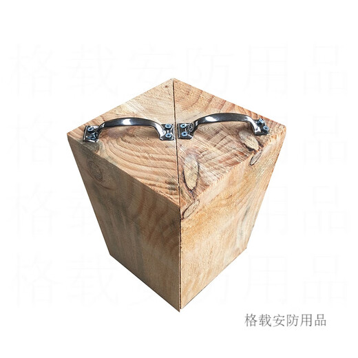 Triangular wood anti-rolling stopper for large trucks, anti-skid stopper, parking wheel positioning pad, car blocker, 25*25*15cm, suitable for medium and large trucks
