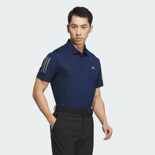 Adidas Ropa para hombres de manga corta 2025 Summer NUEVA Golf Sportswear Lapel Camiseta de polo transpirable Camiseta IN6630 Navy XL
