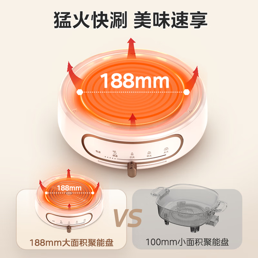 Midea multi-function pot, split-type electric hot pot, super-fast boiling roasting pan, electric baking pan, one pot, multi-purpose electric cooking pot, special pot for hot pot, steaming, stewing, roasting and shabu-shabu all-in-one cooking pot 9.5L multi-function shabu-shabu pot + steamer + baking pan HGE2803