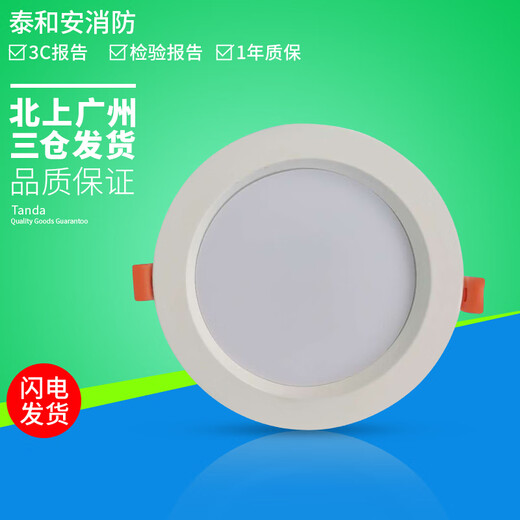 工马集中电源控制型消防应急照明灯具吸顶嵌墙式疏散照明指示灯 TS-ZFJC-E3W-6623A 嵌入式