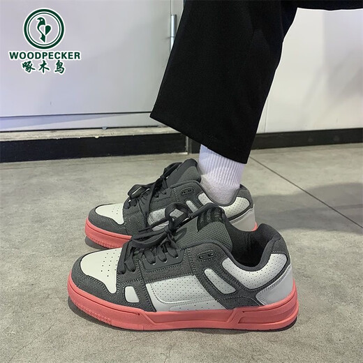 Specht Dick-Soled-Brotschuhe Herrenschuhe 2025 Herbst neue Schuhe für atmungsaktives Retro-vielseitiges Paar lässige Skateboardschuhe Khaki 9913 36