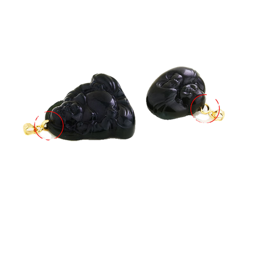 DL 1998 Fat Donglai same style universal buckle 18k gold 18K gold cow nostril pendant buckle emerald jade white gold rose gold gold cow nostril small pendant buckle