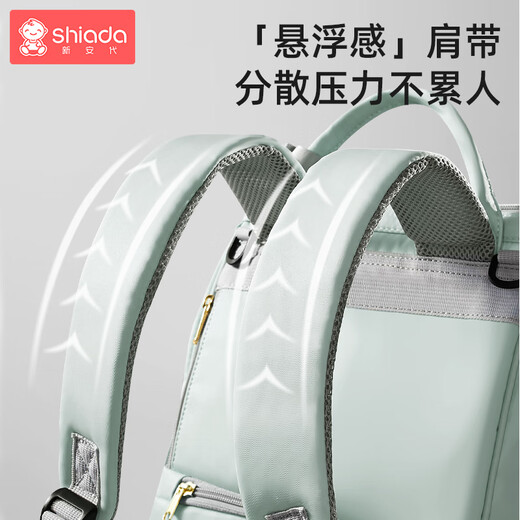 新安代妈咪包母婴包婴儿外出旅行超大容量多功能双肩背奶包奶爸手提包 【时尚款】碧海蓝