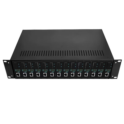 Xianfei 14-slot optical fiber transceiver rack 16-slot card-type optical fiber transceiver centralized power supply rack compatible with TP-LINK optical fiber transceiver rack 14-slot transceiver rack (2.5mm interface)