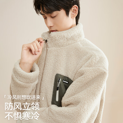 Catman stand-up collar zipper can be worn outside men's pajamas men's winter couple's pajamas lambswool home clothes 2025 new products