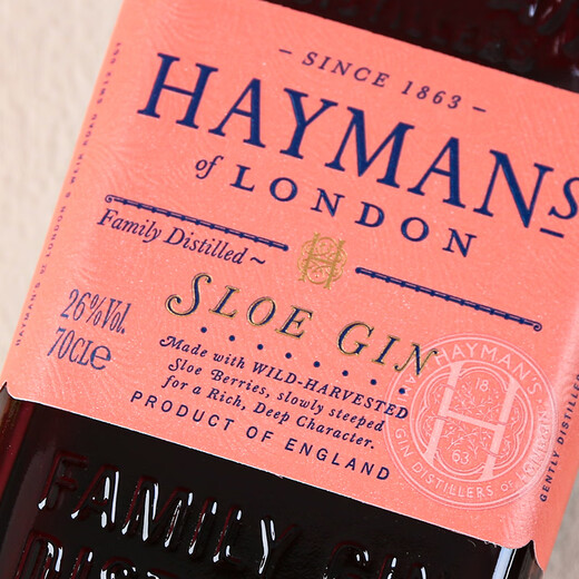 海曼（Hayman's）【原瓶进口】英国海曼金酒杜松子酒 海曼黑莓金酒 700mL 1瓶