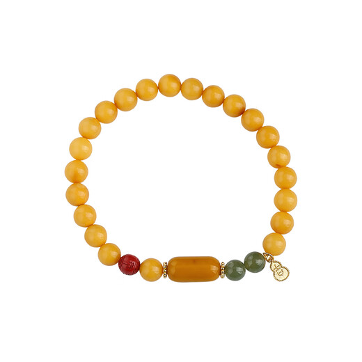 Potala Palace Beeswax Bracelet 925 Silver Transfer Beads Women's Bracelet Plate Playing Buddha Beads Small Tag Beads Birthday Gift Xiang Chenhuan Beeswax Bracelet