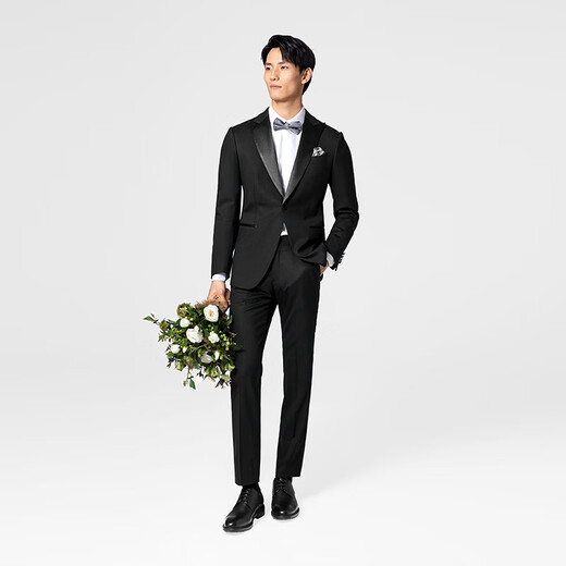 VICUTU men's suit jacket groom's suit small blue suit suit wedding dress black suit 185/104B