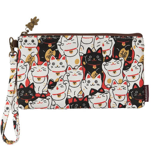 Craftsmanship chooses coin wallet clutch wallet women can put mobile phone handbag cartoon fabric wallet small canvas storage bag coin bag lotus color pink elephant