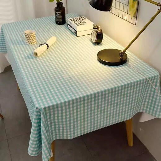 Selected PVC plastic tablecloth, anti-scalding, anti-oil, no-wash tablecloth, girly heart ins rectangular dining table, PVC white plaid 40*60CM (small cover towel)