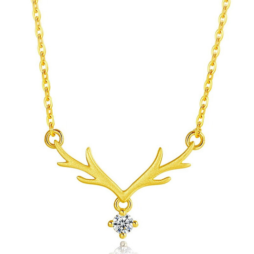 RHM Yulu Has You 18K Gold Diamond Necklace Female Gold Pendant Premium Clavicle Chain Birthday Chinese Valentine's Day Gift for Girlfriend 18K Gold Yulu Has You Diamond Necklace + Certificate