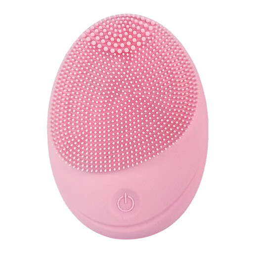 Electric facial cleansing instrument, facial cleansing instrument for women and men, pore cleaner, silicone brush, facial cleansing machine, silicone vibration, pink (new battery model)